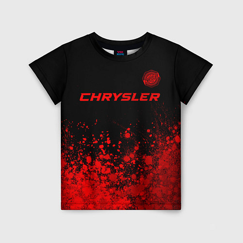Детская футболка Chrysler - red gradient посередине / 3D-принт – фото 1