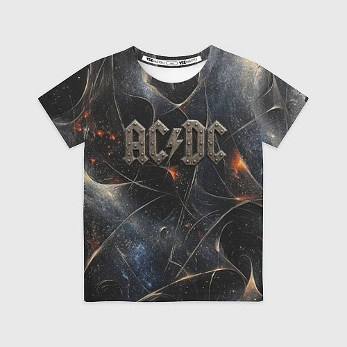 Детская футболка ACDC лого из металла / 3D-принт – фото 1