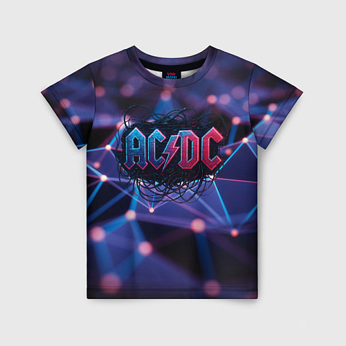 Детская футболка ACDC лого в градиенте / 3D-принт – фото 1