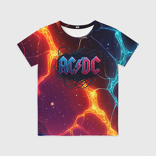 Детская футболка ACDC логотип в градиенте / 3D-принт – фото 1