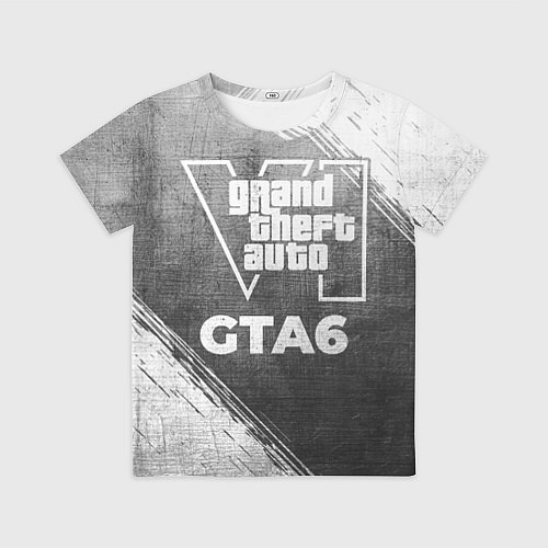 Детская футболка GTA6 - grey gradient / 3D-принт – фото 1