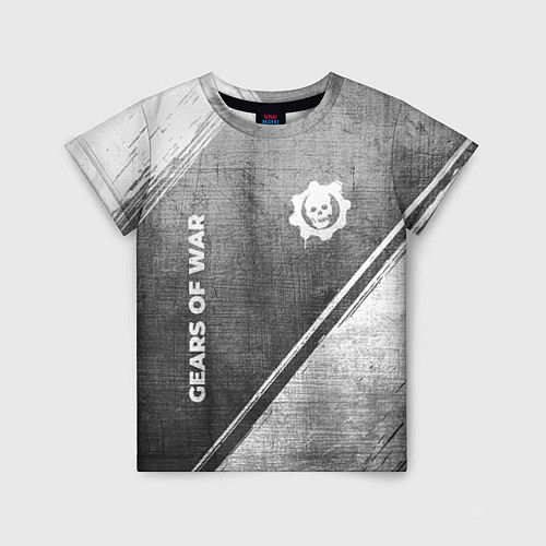 Детская футболка Gears of War - grey gradient вертикально / 3D-принт – фото 1