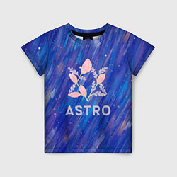 Футболка детская Astro логотип из цветов, цвет: 3D-принт