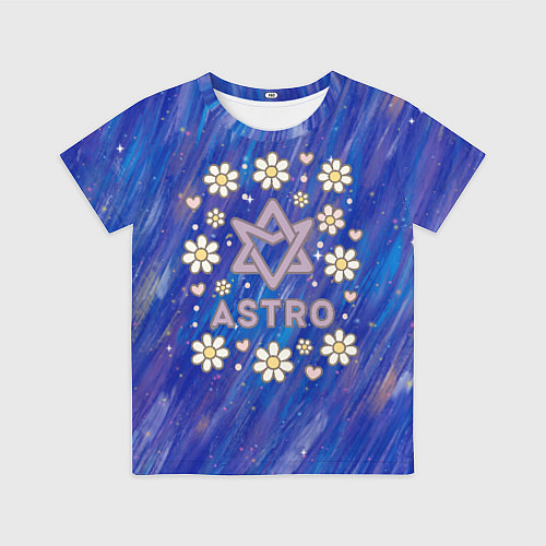 Детская футболка Astro логотип из ромашек / 3D-принт – фото 1