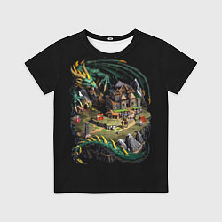 Футболка детская Зеленый дракон оплота - Герои Меча и Магии 3, цвет: 3D-принт