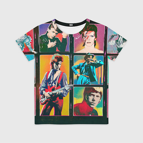 Детская футболка David Bowie vintage collage / 3D-принт – фото 1