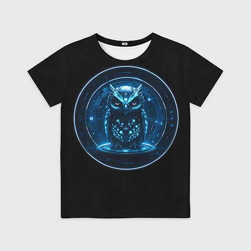 Детская футболка Магическая сова робот / 3D-принт – фото 1