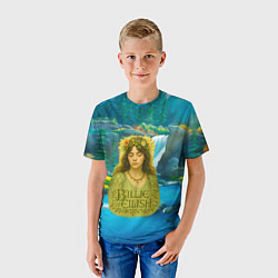 Футболка детская Билли Айлиш на фоне природы, цвет: 3D-принт — фото 2