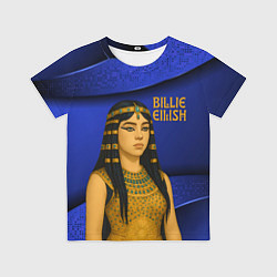 Футболка детская Билли Айлиш в образе фараона, цвет: 3D-принт