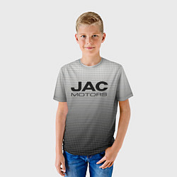 Футболка детская Jac motors серый текстурный, цвет: 3D-принт — фото 2