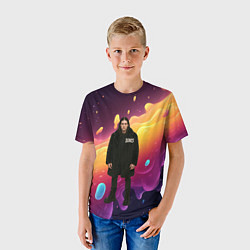 Футболка детская Bones во весь рост в черной одежде, цвет: 3D-принт — фото 2