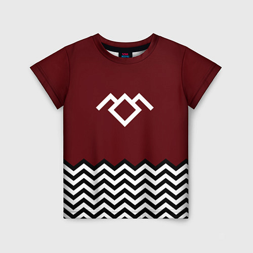 Детская футболка Твин Пикс - лого / 3D-принт – фото 1