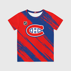 Футболка детская Монреаль Канадиенс - брызги, цвет: 3D-принт