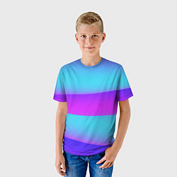 Футболка детская Неоновый прилив, цвет: 3D-принт — фото 2