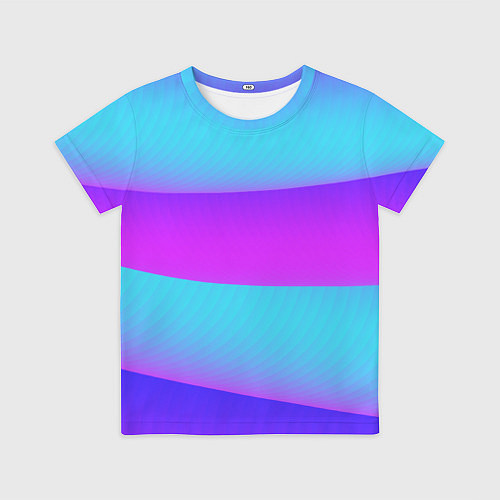 Детская футболка Неоновый прилив / 3D-принт – фото 1