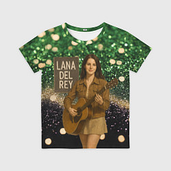 Футболка детская Lana Del Rey играет на гитаре, цвет: 3D-принт