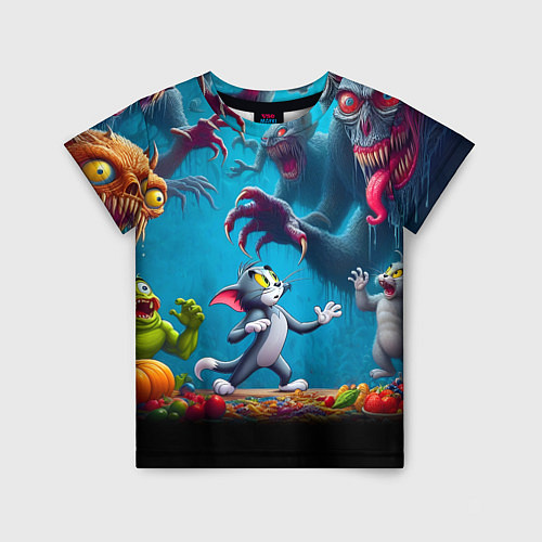 Детская футболка Кошмарный сон Тома - нейроарт фантазия / 3D-принт – фото 1