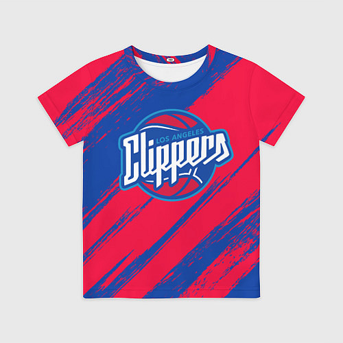 Детская футболка Клипперс - красно синие / 3D-принт – фото 1