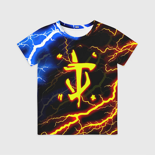 Детская футболка Doom молнии шторм / 3D-принт – фото 1