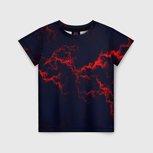 Детская футболка Lightning red glow / 3D-принт – фото 1