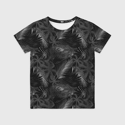 Детская футболка Palm black and white / 3D-принт – фото 1