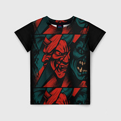 Детская футболка Демоны Oni - нейроарт