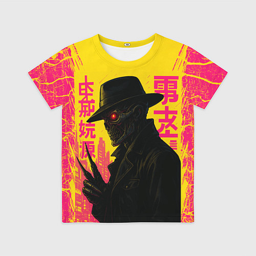 Детская футболка Фредди Крюгер - киберпанк / 3D-принт – фото 1