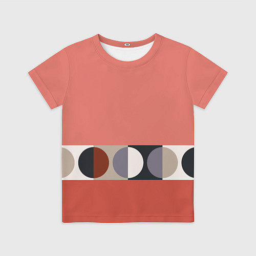 Детская футболка Луна Малевича розовый томат / 3D-принт – фото 1