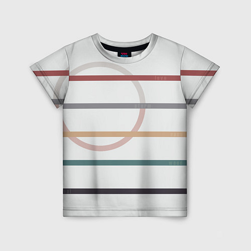 Детская футболка Stripes and circle / 3D-принт – фото 1