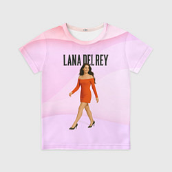 Футболка детская Lana Del Rey - оранжевое платье, цвет: 3D-принт