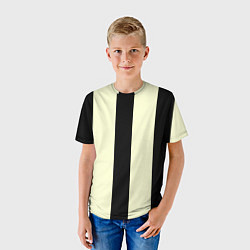 Футболка детская Color black beige line, цвет: 3D-принт — фото 2