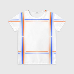Футболка детская Neon white orange blue, цвет: 3D-принт