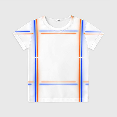 Детская футболка Neon white orange blue / 3D-принт – фото 1