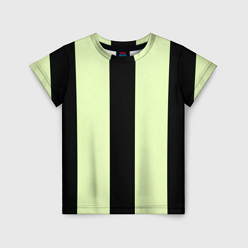 Детская футболка Color light green black line / 3D-принт – фото 1