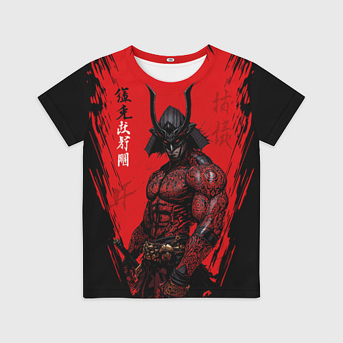 Детская футболка Демон Они самурай / 3D-принт – фото 1