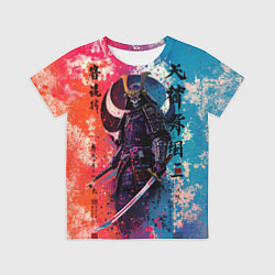 Футболка детская Призрачный самурай - краски, цвет: 3D-принт