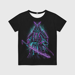 Футболка детская Неоновый электросамурай, цвет: 3D-принт
