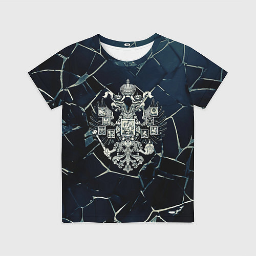 Детская футболка Герб Российской империи абстрактный фон / 3D-принт – фото 1