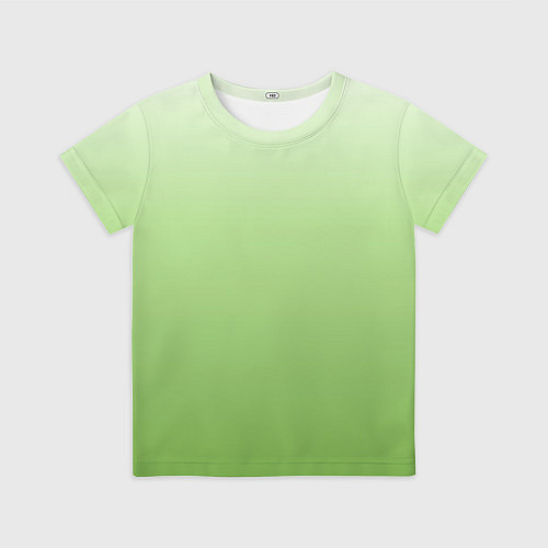 Детская футболка Градиент нежно-зеленый / 3D-принт – фото 1
