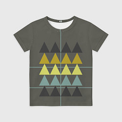 Футболка детская Абстрактный лес геометрический, цвет: 3D-принт