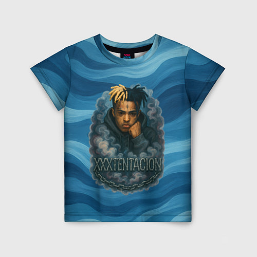 Детская футболка XXXTentacion в облаке / 3D-принт – фото 1