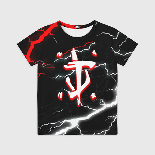 Детская футболка Doom шторм текстура / 3D-принт – фото 1