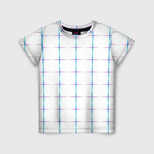 Детская футболка Color white blue stripes / 3D-принт – фото 1