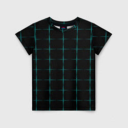 Футболка детская Color black blue crosses, цвет: 3D-принт