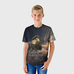 Футболка детская С неба за победой - орел ВДВ, цвет: 3D-принт — фото 2
