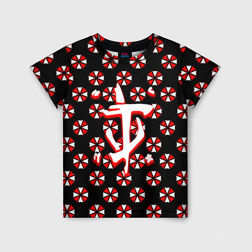 Детская футболка Doom x resident evil pattern / 3D-принт – фото 1