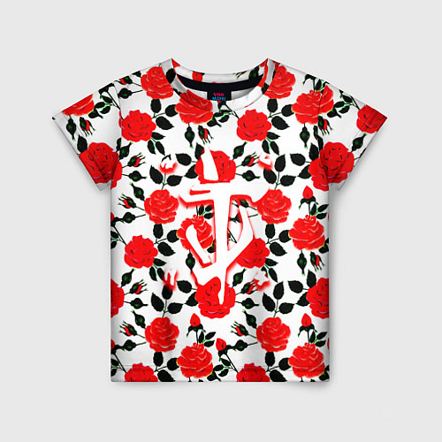Детская футболка Doom розы / 3D-принт – фото 1