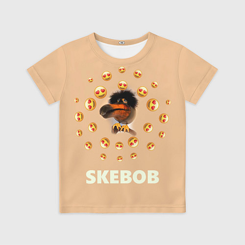 Детская футболка Мем скебоб и смайлики / 3D-принт – фото 1