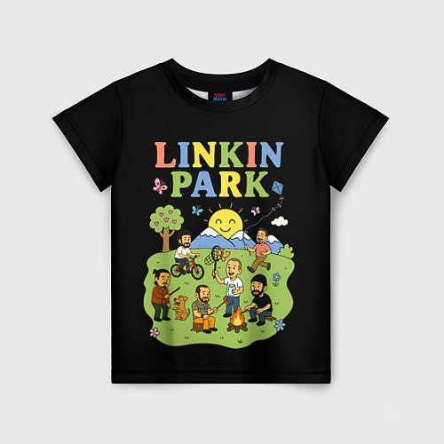 Детская футболка Linkin Park, мультяшный стиль / 3D-принт – фото 1
