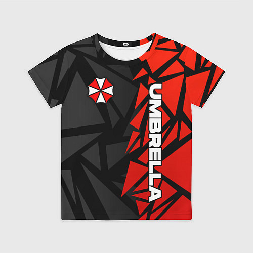 Детская футболка Umbrella corp - красные фрагменты / 3D-принт – фото 1